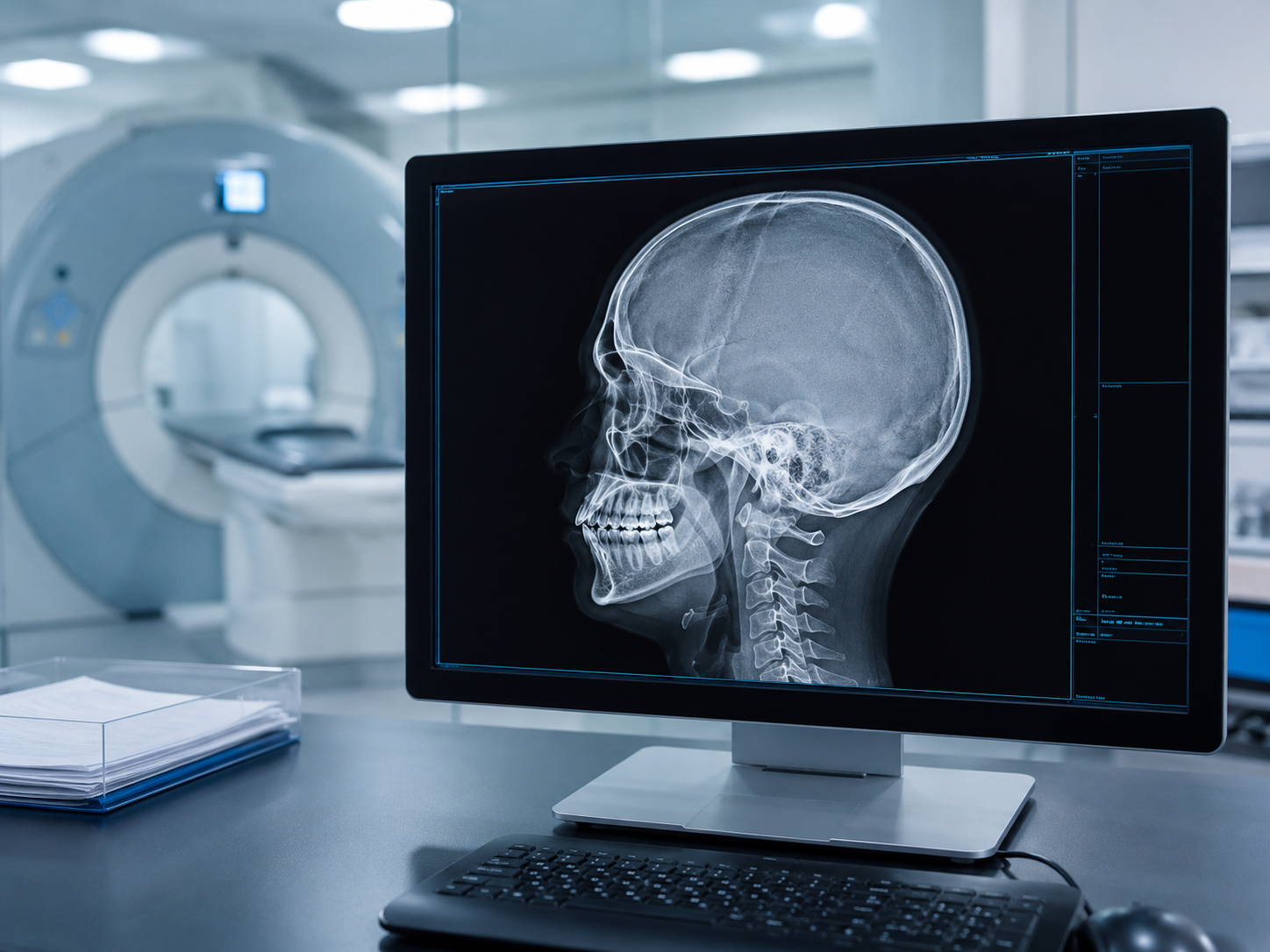 Skull x-ray example